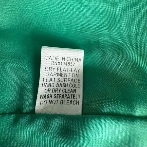 THML Green Shift Dress Beaded Embroidered Sleeveless Lined Size Small - Picture 11 of 13